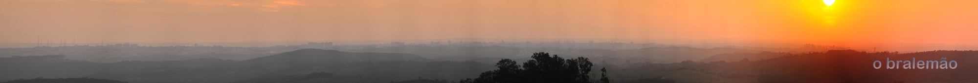 panorama 350 Megapixel - por do sol - pico das cabras, Campinas